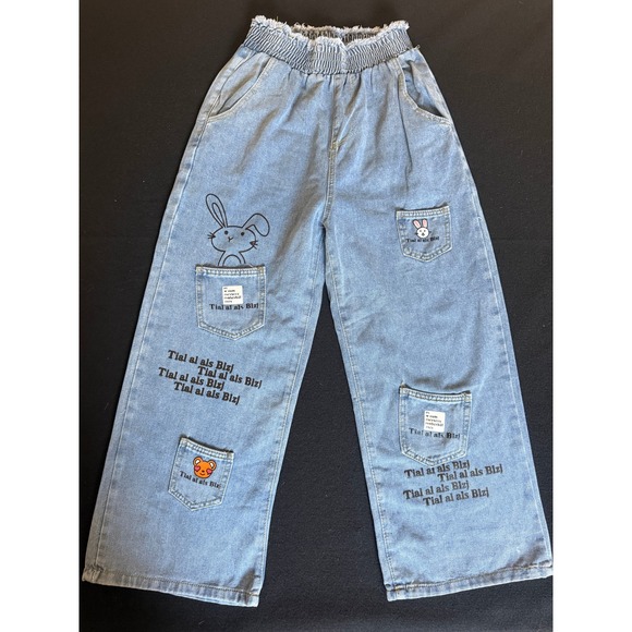Unbranded Denim - LOLITA IN LONDON‎ Playful Bunny Embroidered Denim Pants